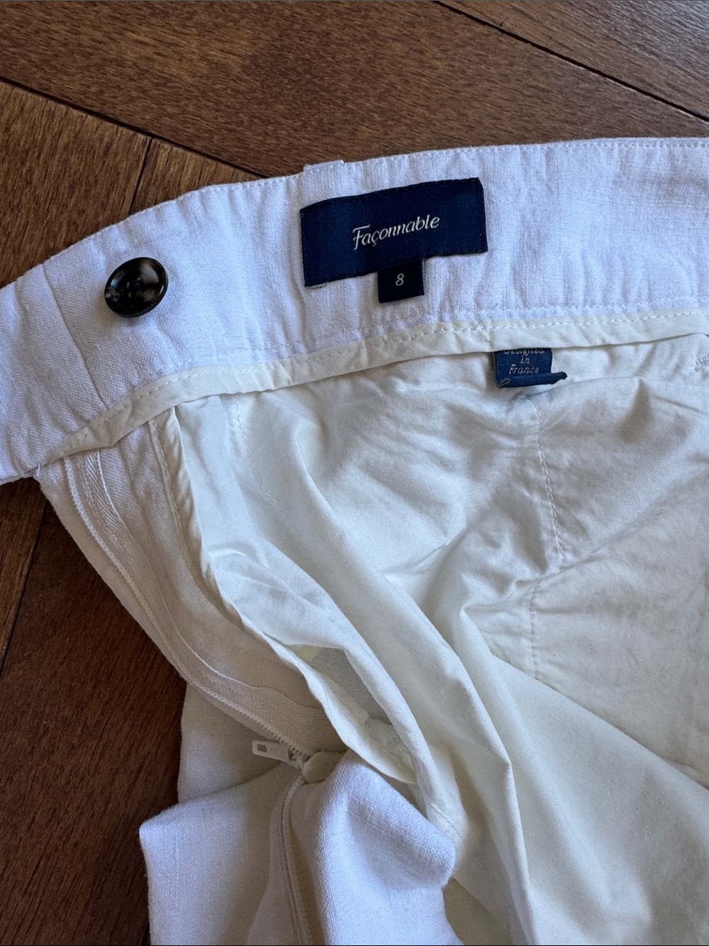Faconnable White Linen Women’s Suit Jacket & Pants - Picture 10 of 12